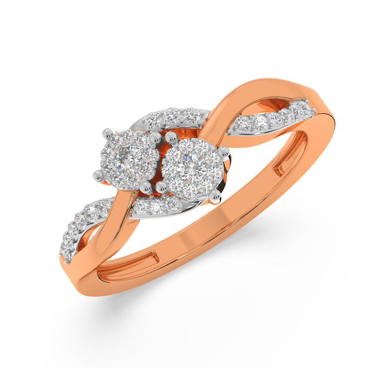 Simon G. 18 Karat White Gold/Rose Gold Diamond Twist Semi-Mo | Saxons Fine  Jewelers | Bend, OR